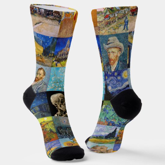 Vincent van Gogh - Masterstuks Mosaic Patchwork Sokken (Gebogen)