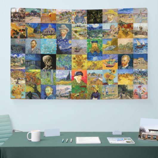 Vincent van Gogh - Masterstuks Mosaic Patchwork Spandoek (Beurs)