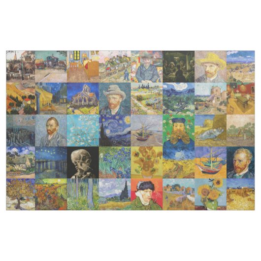 Vincent van Gogh - Masterstuks Mosaic Patchwork Stof (Yard (91,4 cm))