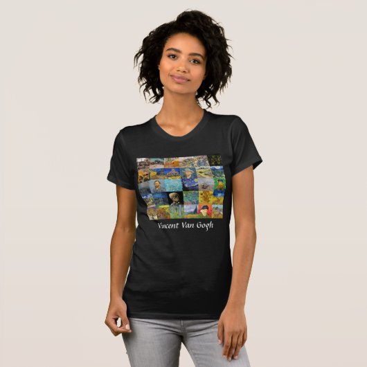 Vincent van Gogh - Masterstuks Mosaic Patchwork T-shirt (Voorkant volledig)