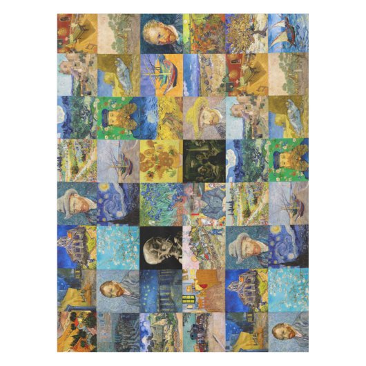 Vincent van Gogh - Masterstuks Mosaic Patchwork Tafelkleed (Voorkant)