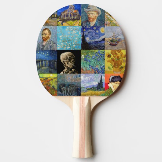 Vincent van Gogh - Masterstuks Mosaic Patchwork Tafeltennisbatje (Achterkant)