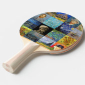 Vincent van Gogh - Masterstuks Mosaic Patchwork Tafeltennisbatje (Voorkant Gekanteld)