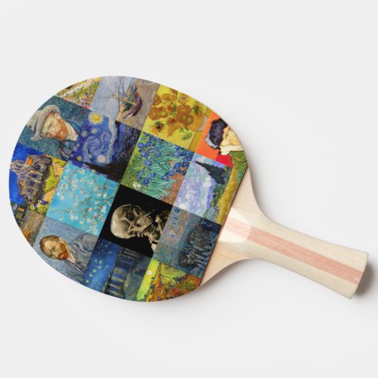 Vincent van Gogh - Masterstuks Mosaic Patchwork Tafeltennisbatje (Zijkant)