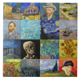 Vincent van Gogh - Masterstuks Mosaic Patchwork Tegeltje