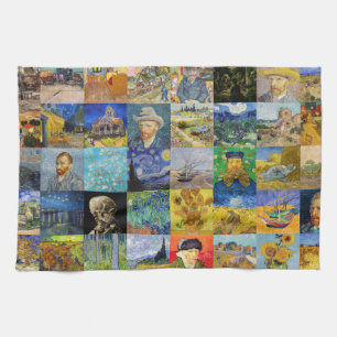 Vincent van Gogh - Masterstuks Mosaic Patchwork Theedoek