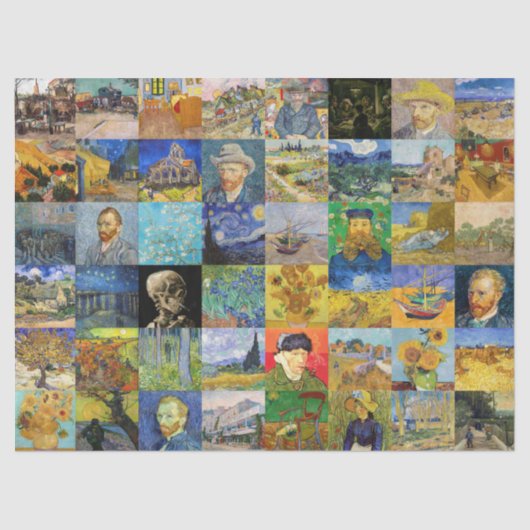 Vincent van Gogh - Masterstuks Mosaic Patchwork Tissuepapier (Voorkant)