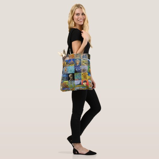 Vincent van Gogh - Masterstuks Mosaic Patchwork Tote Bag (Op model)