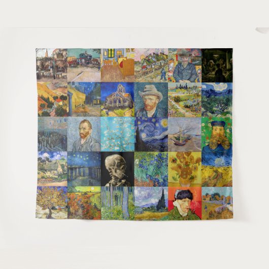 Vincent van Gogh - Masterstuks Mosaic Patchwork Wandkleed (Voorkant (horizontaal))
