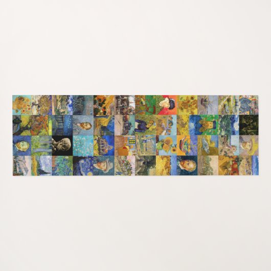 Vincent van Gogh - Masterstuks Mosaic Patchwork Yogamat (Achterkant (horizontaal))