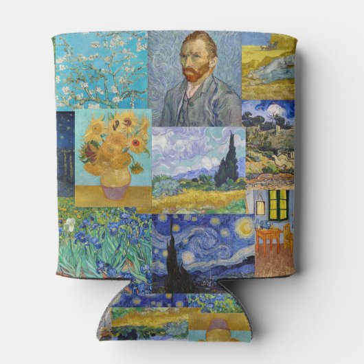 Vincent Van Gogh - Masterstuks Patchwork Blikjeskoeler (Achterkant)