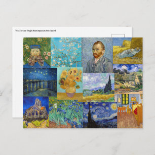 Vincent Van Gogh - Masterstuks Patchwork Briefkaart