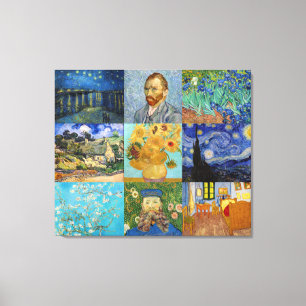 Vincent Van Gogh - Masterstuks Patchwork Canvas Afdruk