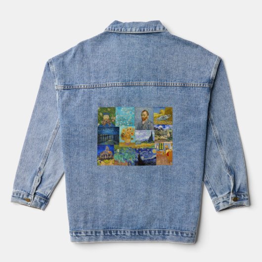 Vincent Van Gogh - Masterstuks Patchwork Denim Jacket (Achterkant)