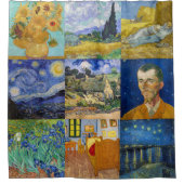 Vincent Van Gogh - Masterstuks Patchwork Douchegordijn (Voorkant)