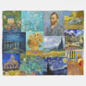 Vincent Van Gogh - Masterstuks Patchwork Fleece Deken (Voorkant (Horizontaal))