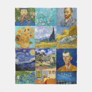 Vincent Van Gogh - Masterstuks Patchwork Fleece Deken