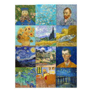Vincent Van Gogh - Masterstuks Patchwork Foto Afdruk