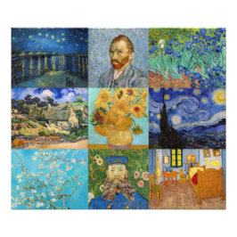 Vincent Van Gogh - Masterstuks Patchwork Foto Afdruk