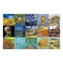 Vincent Van Gogh - Masterstuks Patchwork Foto Afdruk