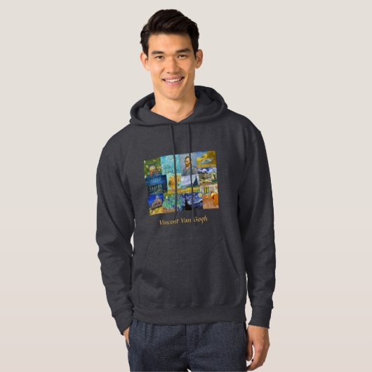 Vincent Van Gogh - Masterstuks Patchwork Hoodie (Voorkant volledig)
