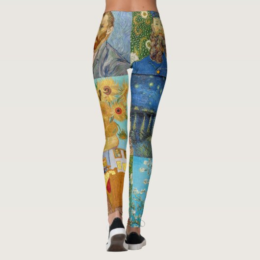 Vincent Van Gogh - Masterstuks Patchwork Leggings (Achterkant)