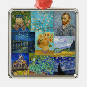 Vincent Van Gogh - Masterstuks Patchwork Metalen Ornament