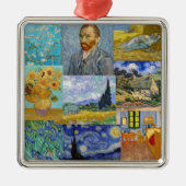 Vincent Van Gogh - Masterstuks Patchwork Metalen Ornament (Voorkant)