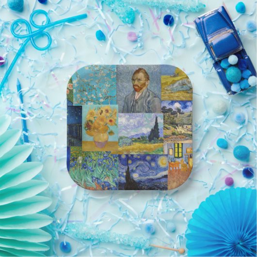 Vincent Van Gogh - Masterstuks Patchwork Papieren Bordje (Feest)