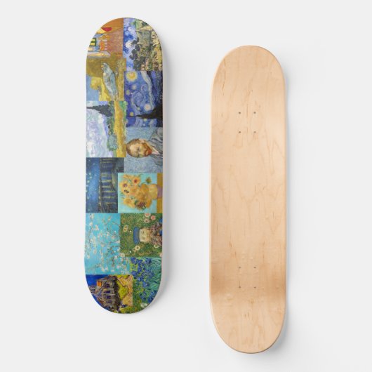 Vincent Van Gogh - Masterstuks Patchwork Persoonlijk Skateboard (Voorkant)