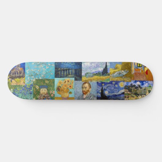 Vincent Van Gogh - Masterstuks Patchwork Persoonlijk Skateboard (Horizontaal)