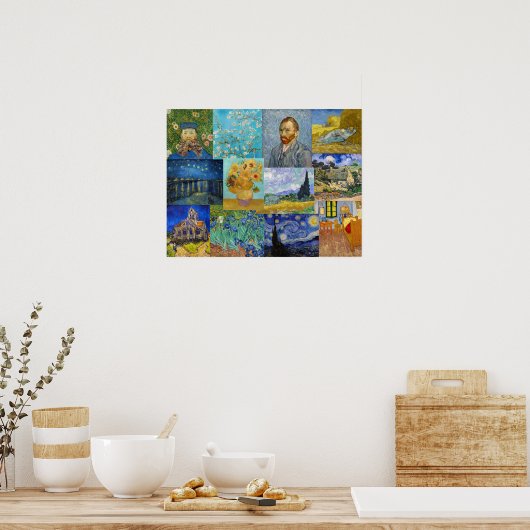 Vincent Van Gogh - Masterstuks Patchwork Poster (Keuken)