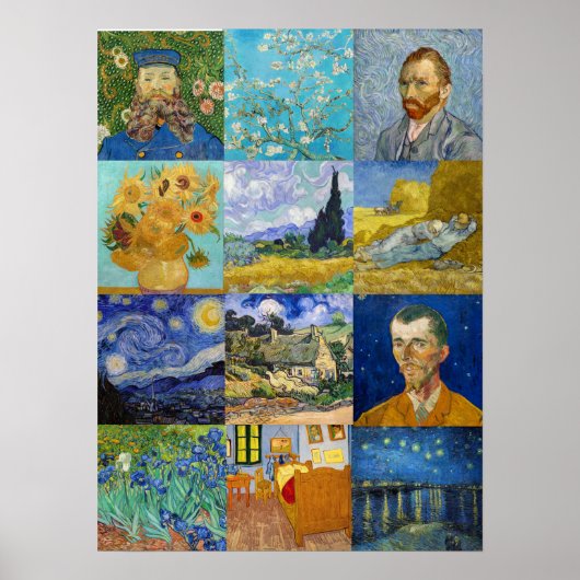 Vincent Van Gogh - Masterstuks Patchwork Poster (Voorkant)