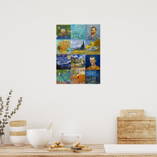 Vincent Van Gogh - Masterstuks Patchwork Poster (Keuken)