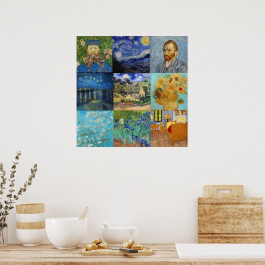 Vincent Van Gogh - Masterstuks Patchwork Poster (Keuken)