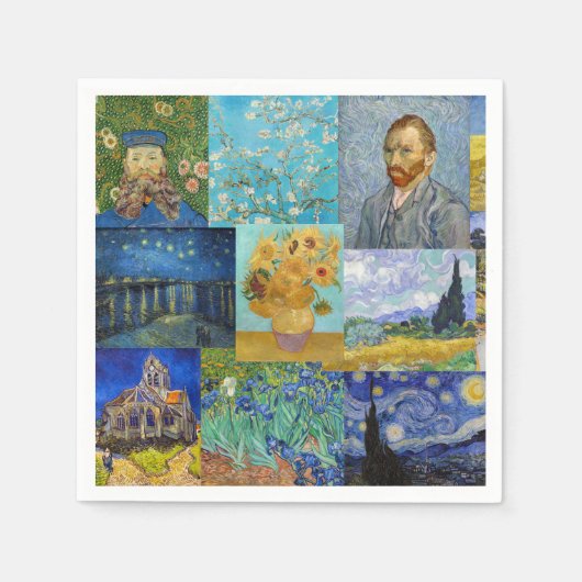 Vincent Van Gogh - Masterstuks Patchwork Servet (Voorkant)