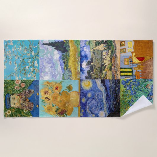 Vincent Van Gogh - Masterstuks Patchwork Strandlaken (Voorkant)