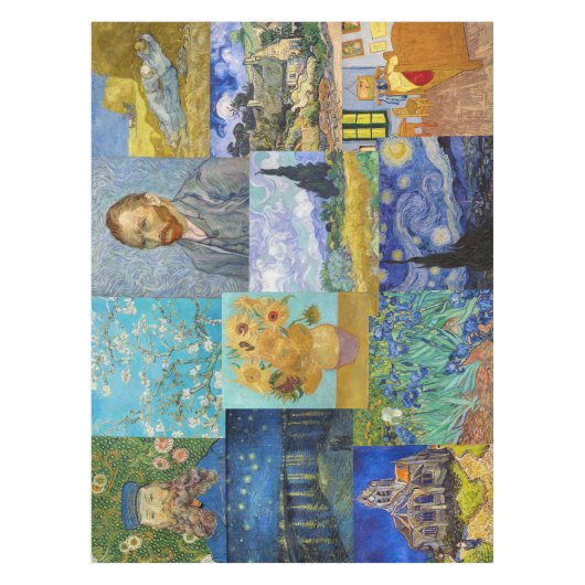 Vincent Van Gogh - Masterstuks Patchwork Tafelkleed (Voorkant)