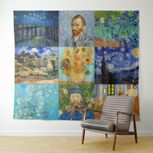 Vincent Van Gogh - Masterstuks Patchwork Wandkleed (In Situ (horizontaal))