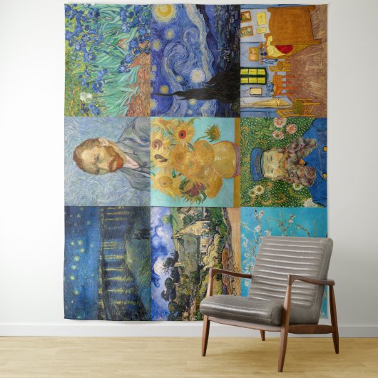 Vincent Van Gogh - Masterstuks Patchwork Wandkleed (In situ)