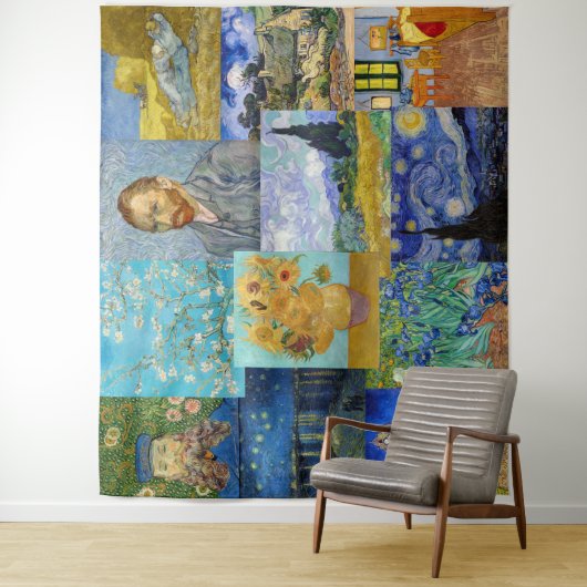 Vincent Van Gogh - Masterstuks Patchwork Wandkleed (In situ)