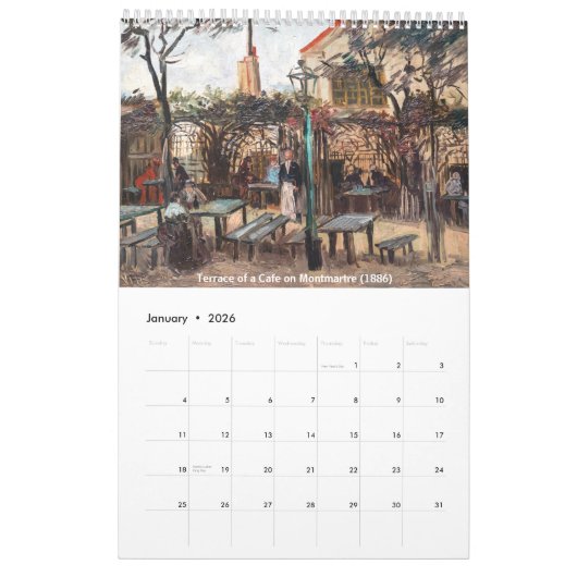 Vincent van Gogh Masterstukselectie Kalender (Jan 2026)