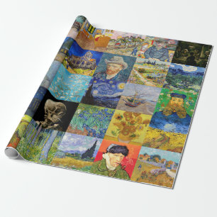 Vincent van Gogh - Meesterwerken Mozaïek Patchwork Cadeaupapier