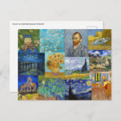 Vincent Van Gogh - Meesterwerken Patchwork Briefkaart (Voorkant / Achterkant)