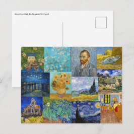 Vincent Van Gogh - Meesterwerken Patchwork Briefkaart