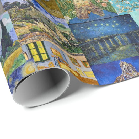 Vincent Van Gogh - Meesterwerken Patchwork Cadeaupapier (Rol Hoek)