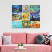 Vincent Van Gogh - Meesterwerken Patchwork Canvas Afdruk (Insitu (Woonkamer))