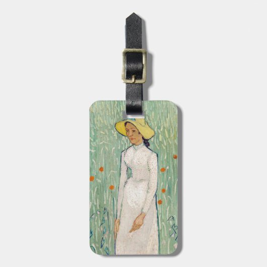 Vincent van Gogh - Meisje in het wit Bagagelabel (Voorkant verticaal)