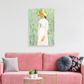 Vincent van Gogh - Meisje in het Wit Canvas Afdruk (Insitu (Woonkamer))
