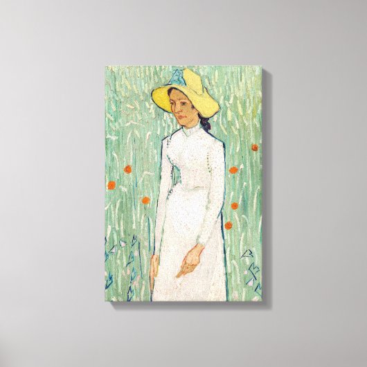 Vincent van Gogh - Meisje in het Wit Canvas Afdruk (Voorkant)